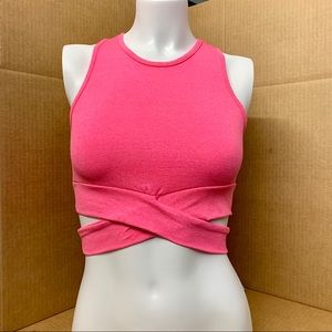 Fashion Nova Wrap Sports Bra Pink